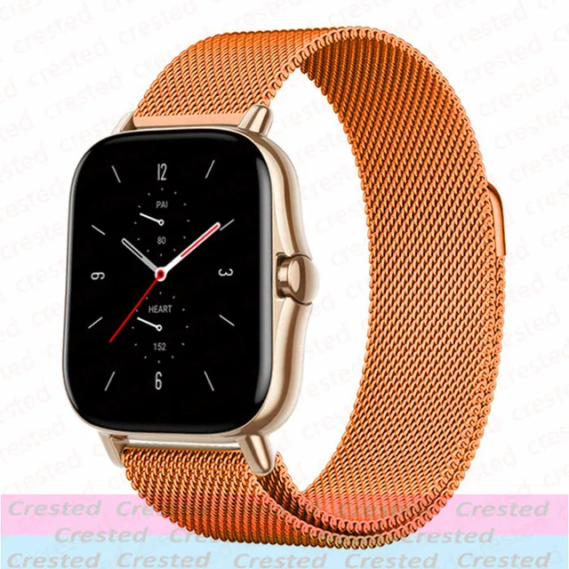 Elegant Milanese Metal Watch Bracelet, 20mm/22mm
