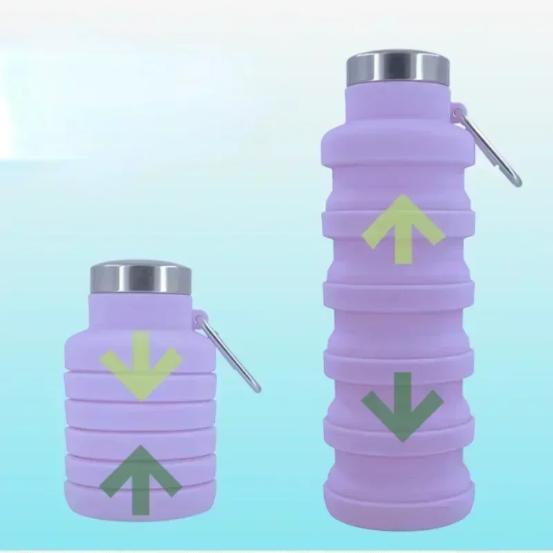 Portable Silicone Water Bottle Retractable Folding Coffee Bottle Cups Outdoor Travel Tools Collapsible Sport Bottles collapsible water bottle water bottle sports bottle