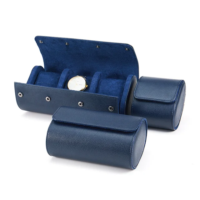 Embers cuir montre rouleau 1 2 3 fentes luxe véritable montre boîte de rangement sac de voyage boîtier de montre boîte-cadeau pochette de montre 1
