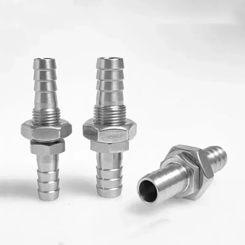 

2mm 3mm 4mm 6mm 8mm 10mm 12mm 14mm 16mm 19mm 20mm 25mm 32mm Hose Barb Bulkhead 304 Stainless Steel Barbed Pipe Fitting Connector