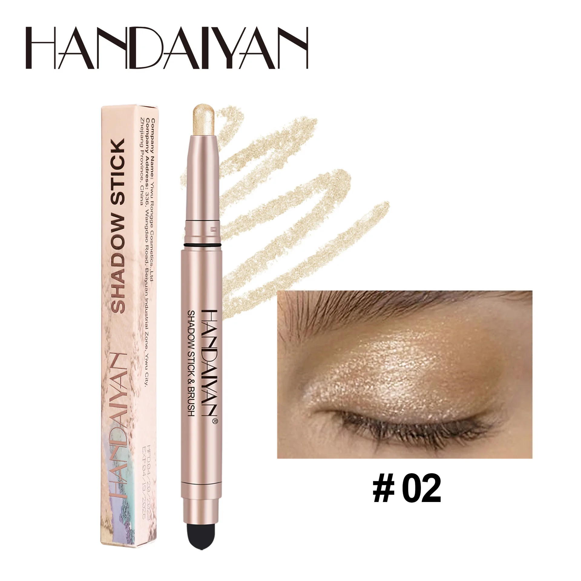 Eyeshadow stick Eyeshadow pen Matte eyeshadow Eyeshadow pencil Double-head Eyeshadow Stick Diamond Shimmer Highlighter Pencil Pearl Pigment Long Lasting Cream Eye Shadow Matte Brush Pen