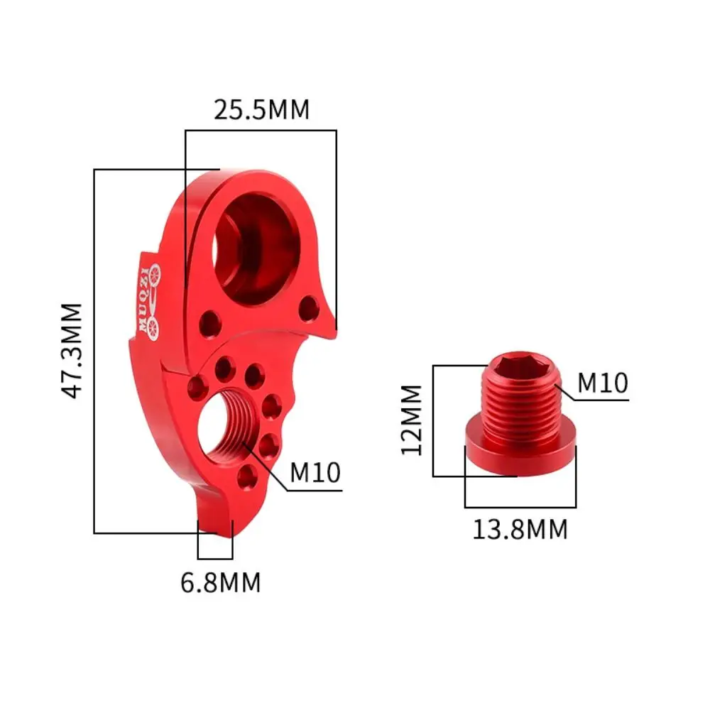 M10 Bicycle Tail Hook Extender Aluminum Alloy Stable Rear Derailleur Hanger Anti-rust Modification Rear Derailleur Extension