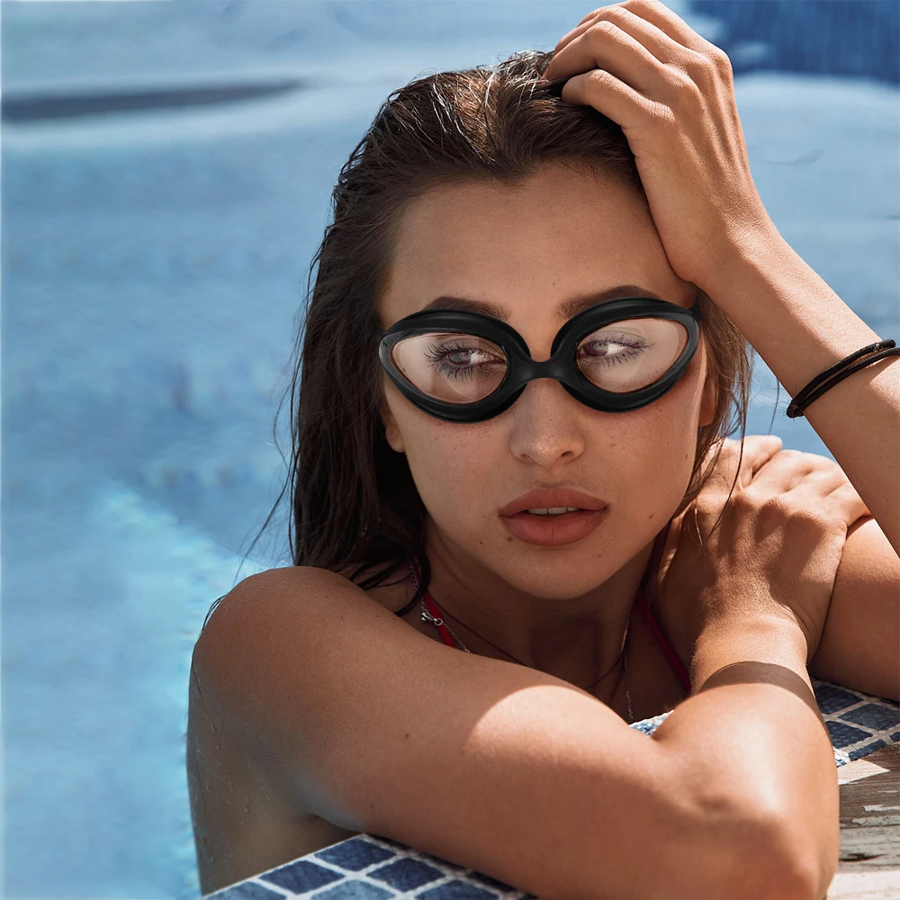 Professional Adult Anti-Fog Swim Goggles with HD Wide-Angle PC Lens Adjustable Waterproof Swimming Glasses