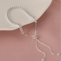 925 Sterling Silver Beautiful Bead Bracelets For Women Korean Fashion Designer Adjustable Bead Bracelet Luxury Original Jewelry - Image 4