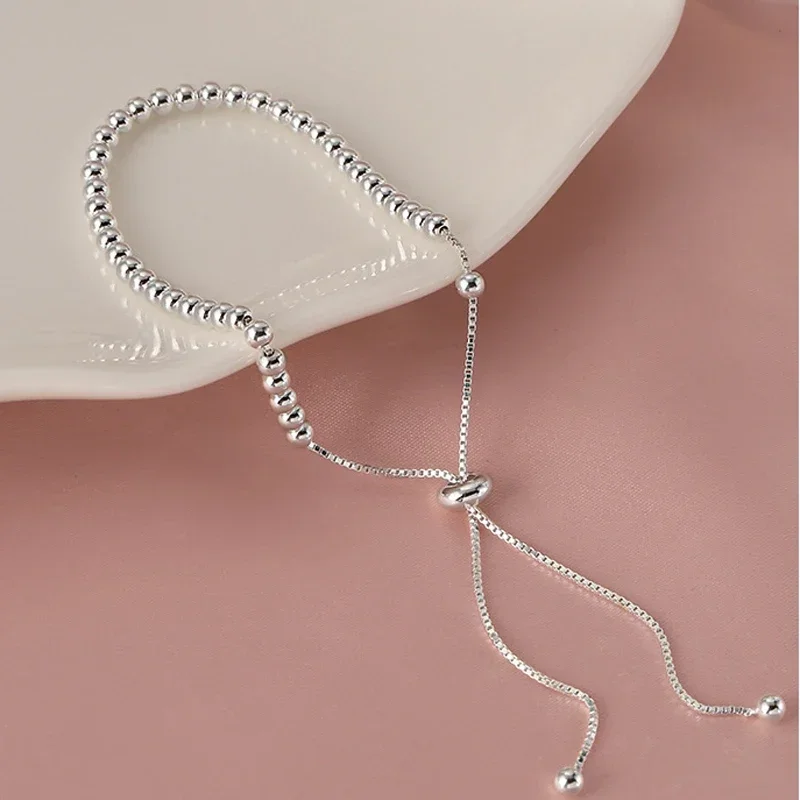 925 Sterling Silver Beautiful Bead Bracelets For Women
