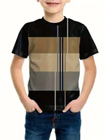 Striped Simplicity 3d Print Tee Shirt Kids Boys Clothes Short Sleeve Casual Children's Clothing Fashion T Shirt For Boys 2
