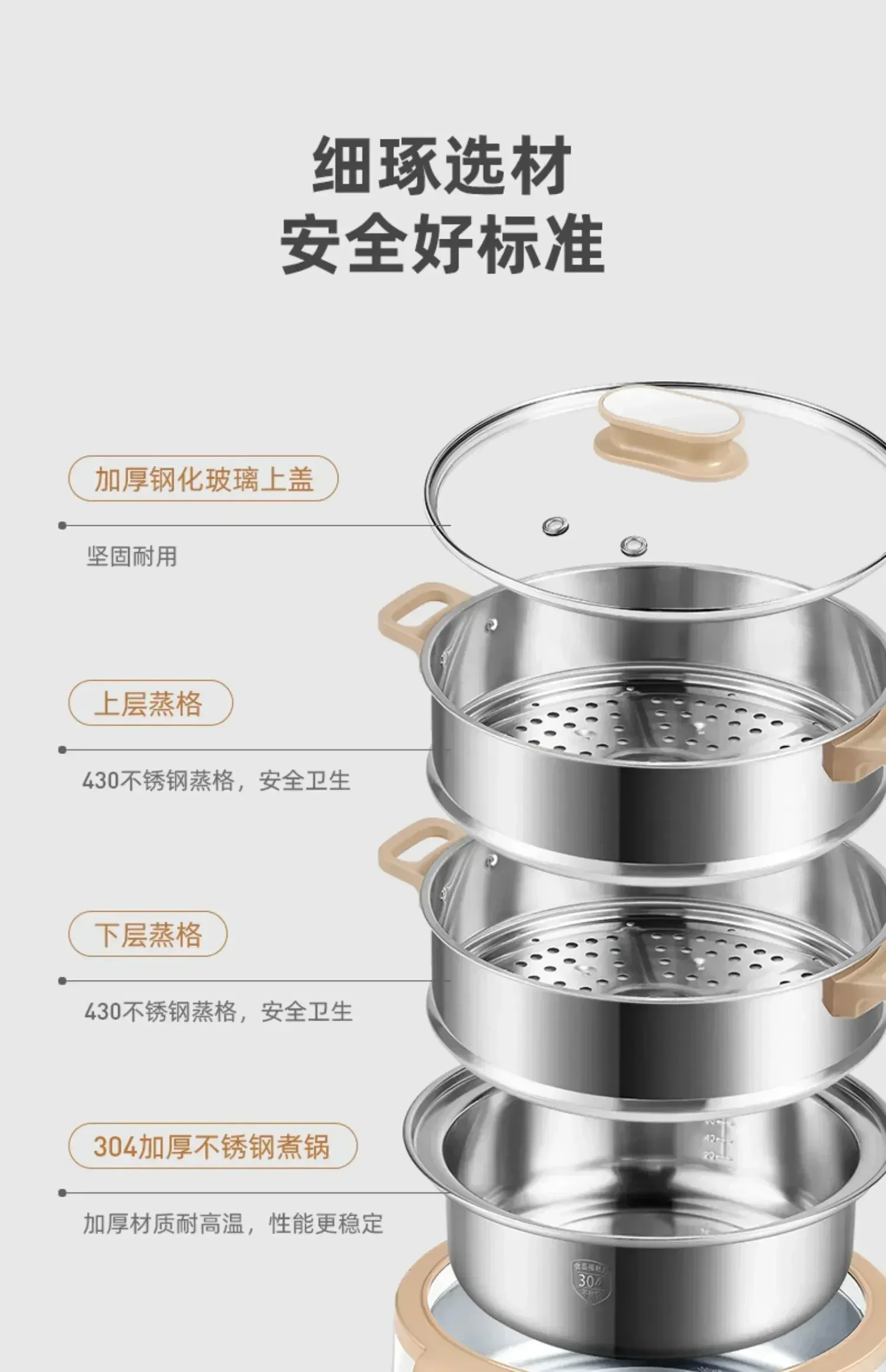 Electric Steamer. Multi-Function All-In-One. Steamer, Hot Pot, Cooking Pot. Household. Stainless Steel. Electric Steamer. 6