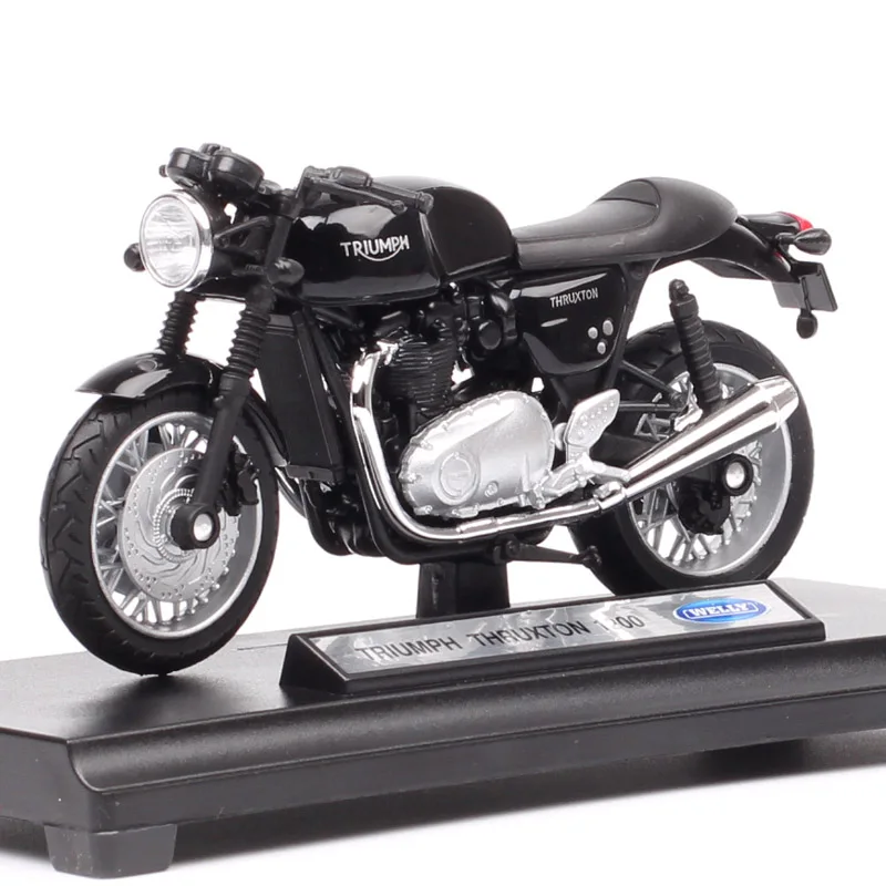 Children's 1/18 Scale Welly Triumph Thruxton 1200 Retro Cafe Racer Model Diecast Motorcycle Toy Vehicle Bike Thumbnails