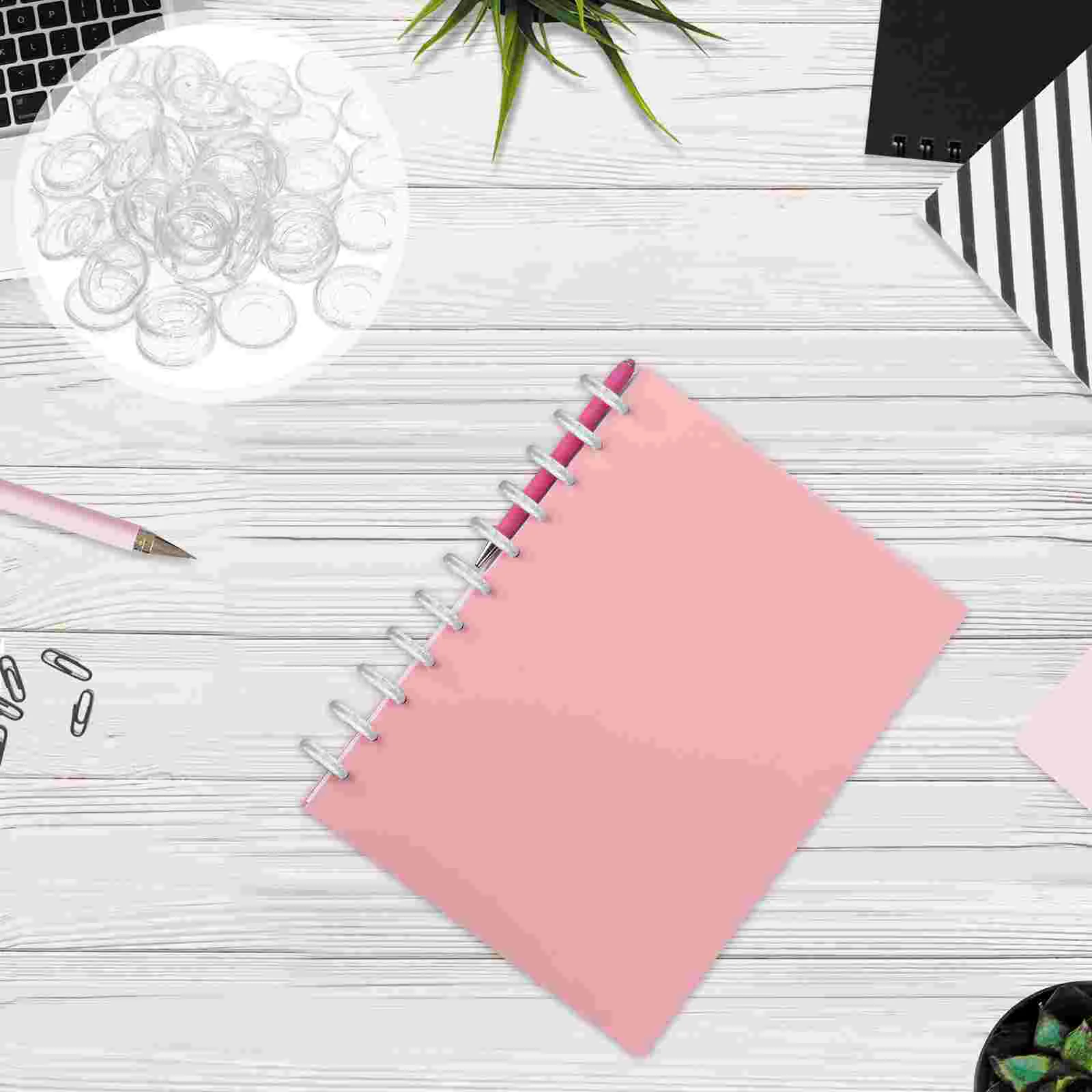 

50 Pcs Bind Tools for Book Binding Discs Notebooks Binder Small Loose-leaf Plastic Notepads