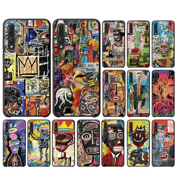 J-Jean-Michel B-Basquiat 아트 페인팅 전화 케이스, 화웨이 P 8 9 10 20 30 40 50 Pro Lite, Psmart Honor 10 lite 70 Mate 20lite