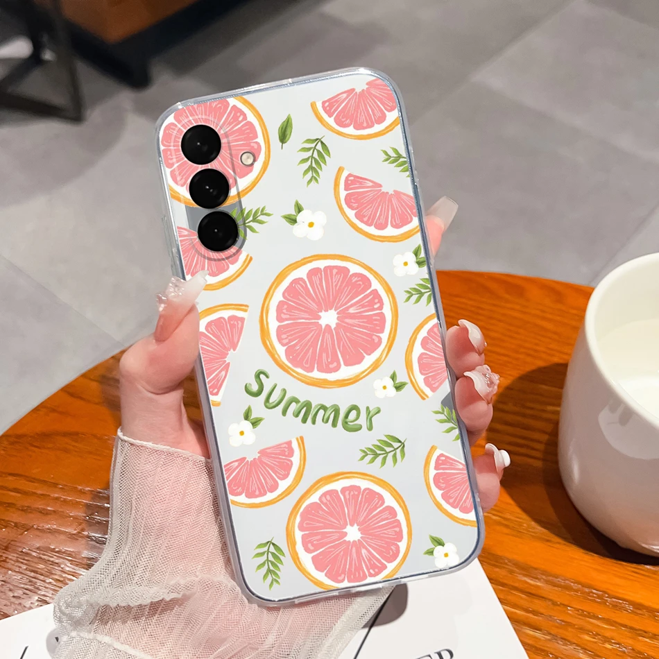 Gradient Flower Clear Soft Phone Case - Universal Back Cover Housing