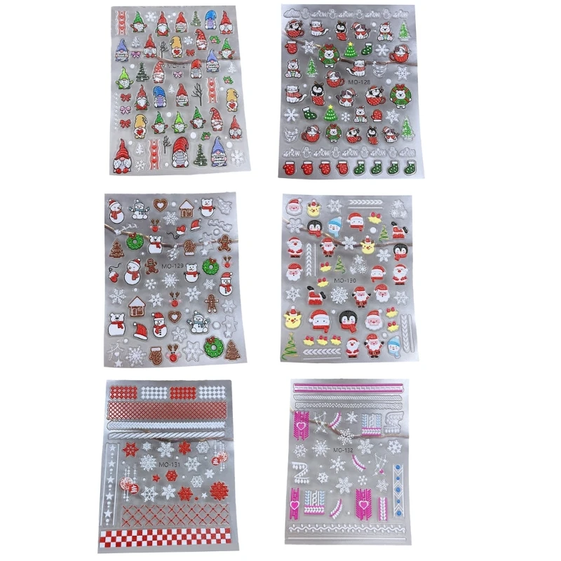 

5D Snowflakes Embossed Art Stickers Christmas Decals Self-Adhesive Drop Shipping