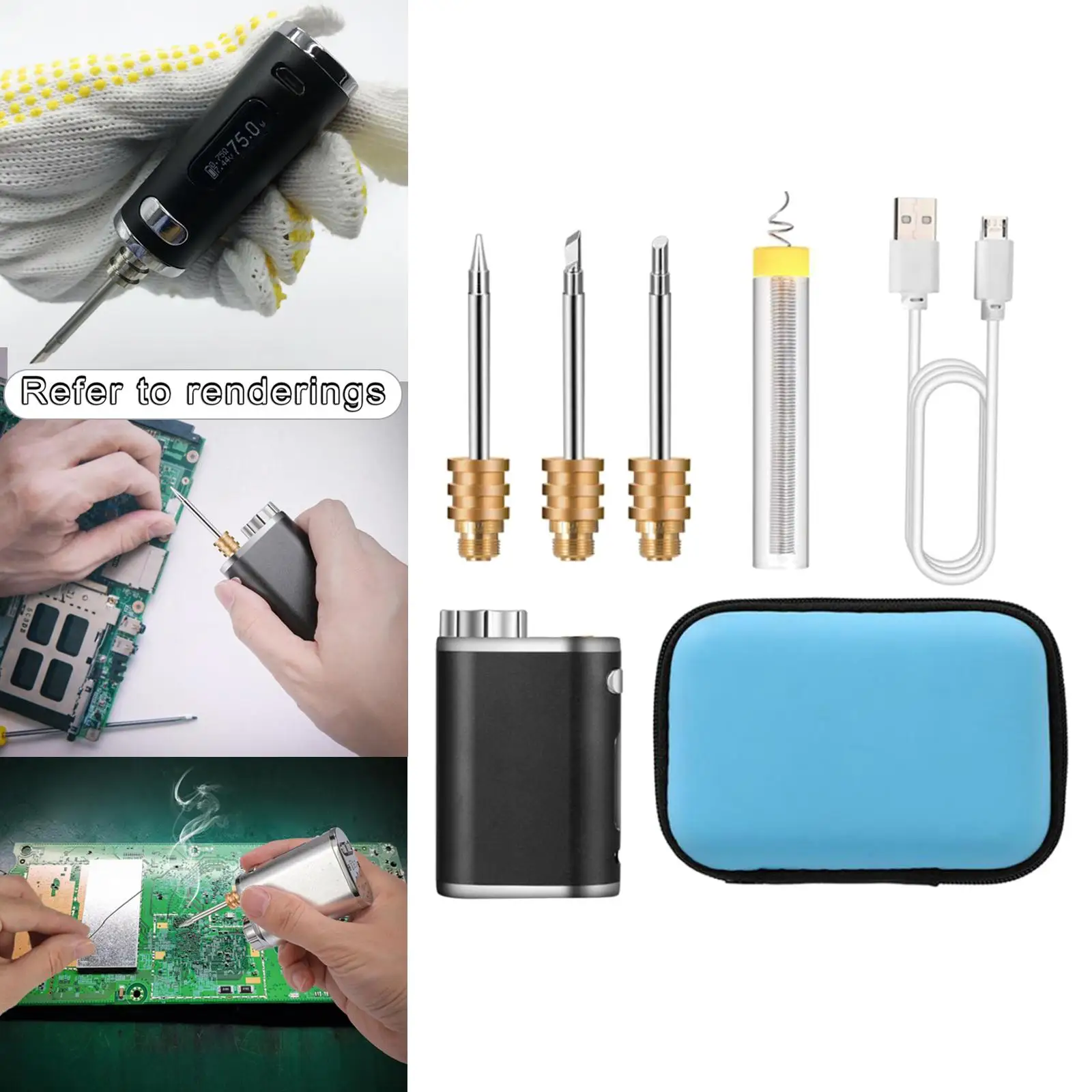 USB Soldering Iron Adjustable Outdoor Professional Mini Soldering Tool