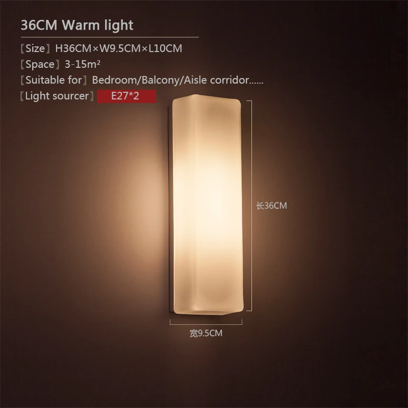 LED simple modern glass wall lamp for living room,background wall, bedroom,corridor,staircase and other home decorations up down light Wall Lamps