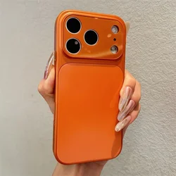 Luxury Hard Matte Defender Case with Original Protective Acrylic Bumper Armor Cover - iPhone 15 (Orange)