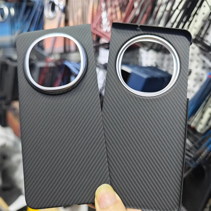 Ultra-Thin Real Carbon Aramid Fiber Folding Phone Case