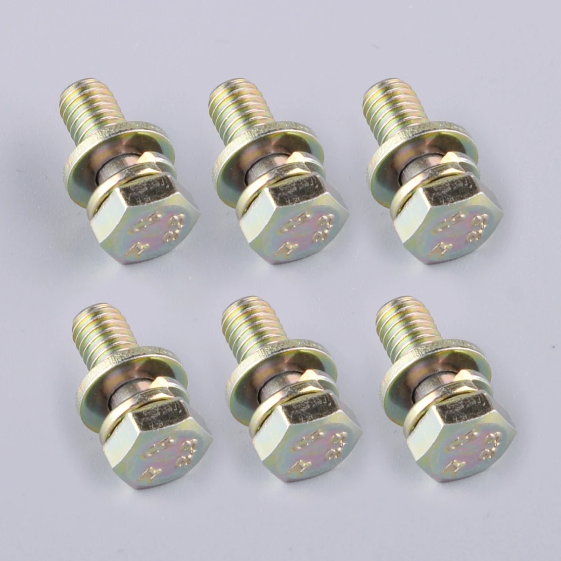 

50pcs 8.8 Grade Zinc Plated Hex Head Bolt with Washer for Business and Industrial Machine M6x16mm