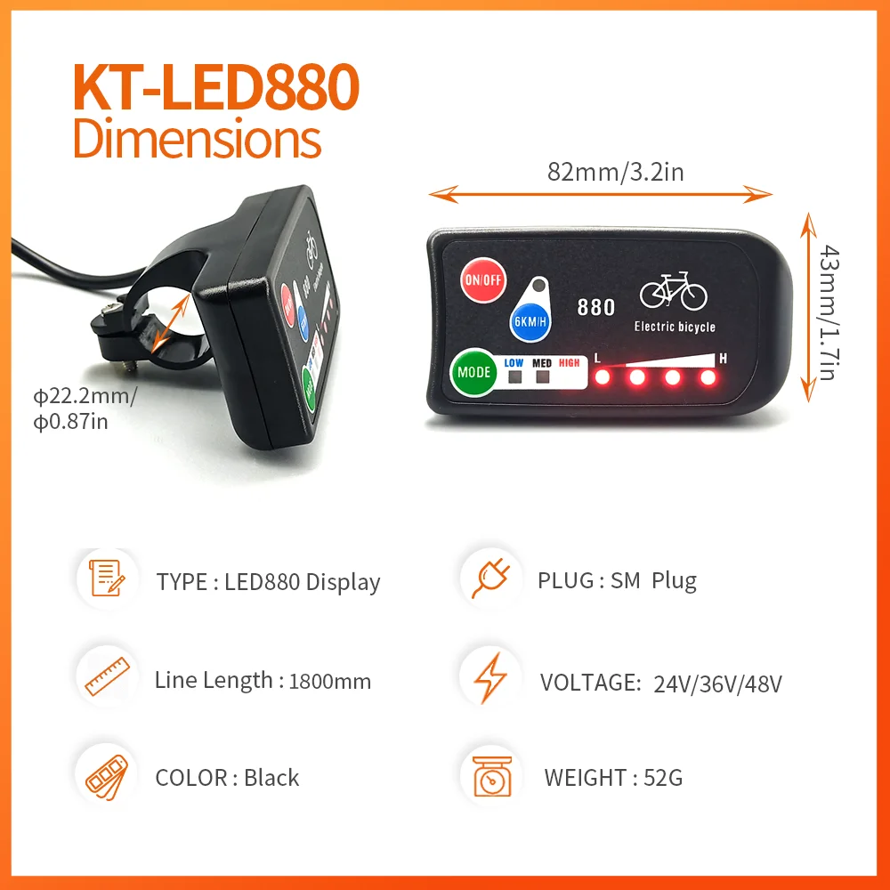 Contrôleur Sinusoïdal 36V/48V Pour Vélo électrique, 17A 26A 30A, Avec Affichage, Kit Conversion