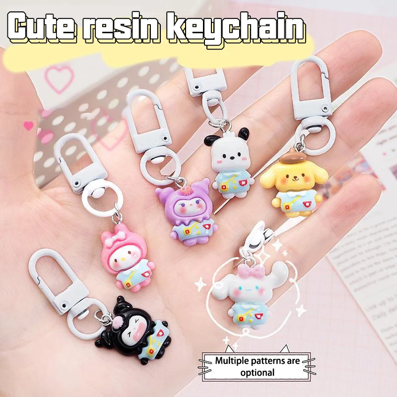

Sanrio аниме брелок Hello Kitty мультфильм Корица собака Kuromi Melody сумка Подвеска Симпатичные аксессуары для ключей