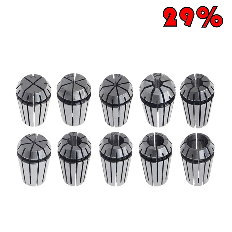 Spring Collet Set ER16 Chuck ER16 9PCS/10PCS/12PCS Collet Set for CNC
