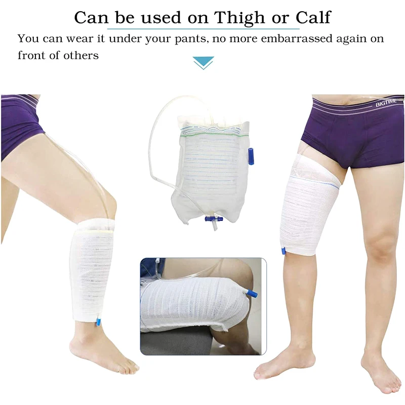 Drawstring Urine Bag Leg Strap Drainage Bag Fixing Strap Leg Net Cover Urinary Four Sided Elastic Pull Rope