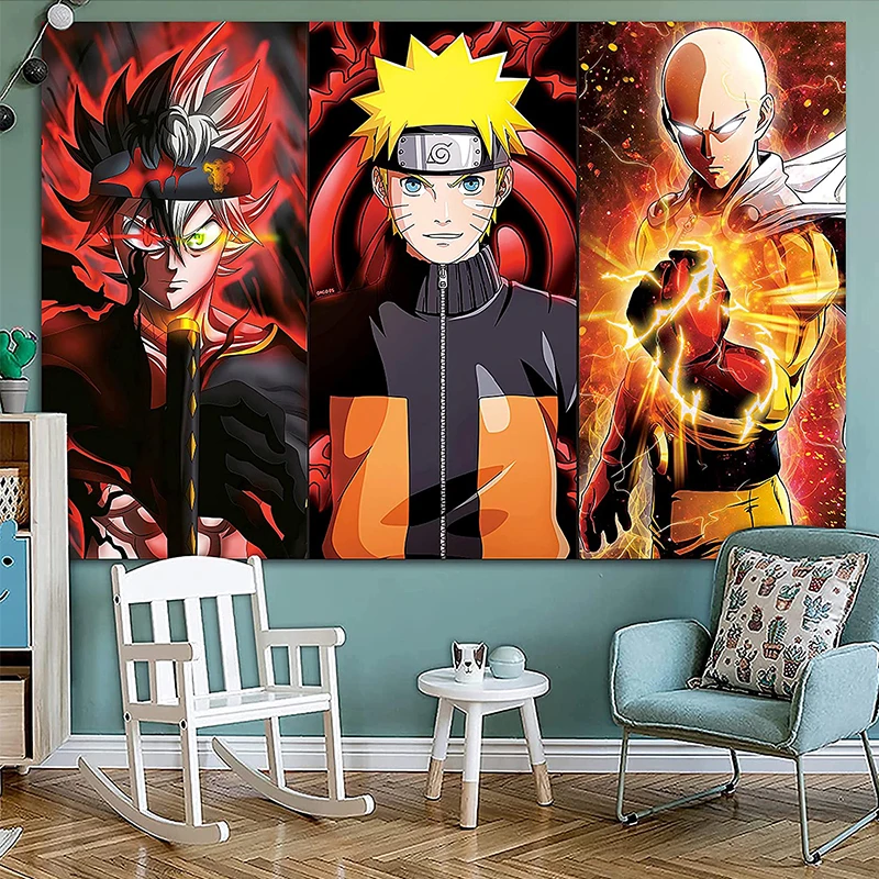 Quadro decorativo Kakashi Anime Naruto Arte Desenho para sala