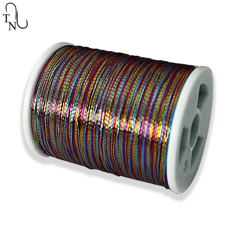 TN01 0.28mm 0.22mm100 Yards Fishing Rod Guide Wrapping Thread Repair Component  DIY  NCP metallic fluorecent Rod Building Thread 2
