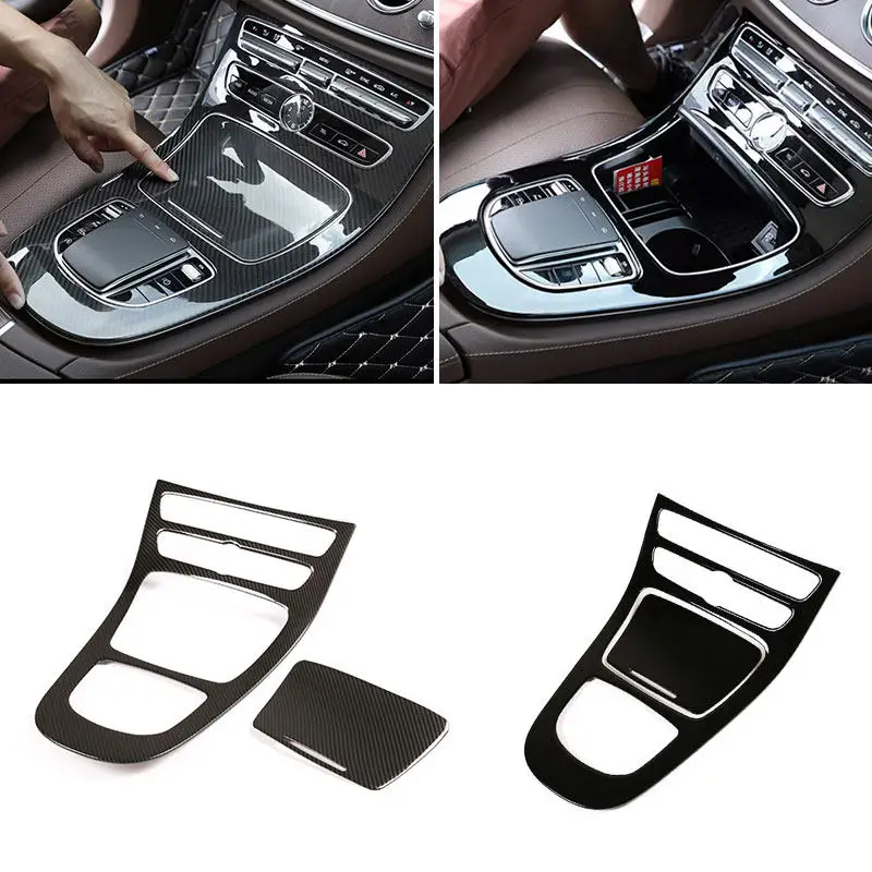 

For Mercedes Benz E Class W213 S213 A238 C238 2019 2020 2021 ABS Car Center Console Gear Shift Panel Cover Decorative Trim