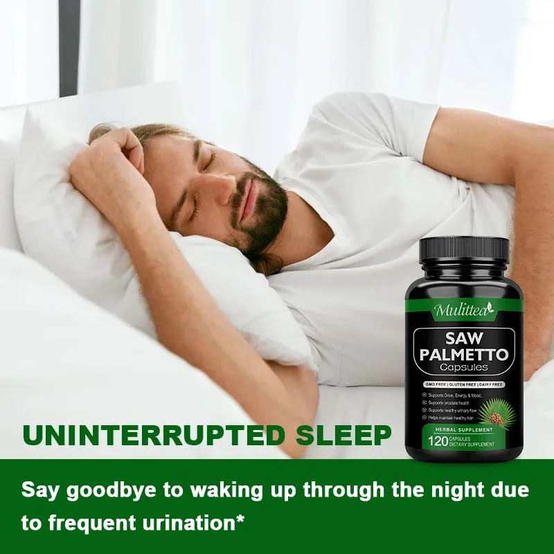 Saw Palmetto Supplement Promote Prostate Health Support Bladder Less Urination Prevents Hair Loss