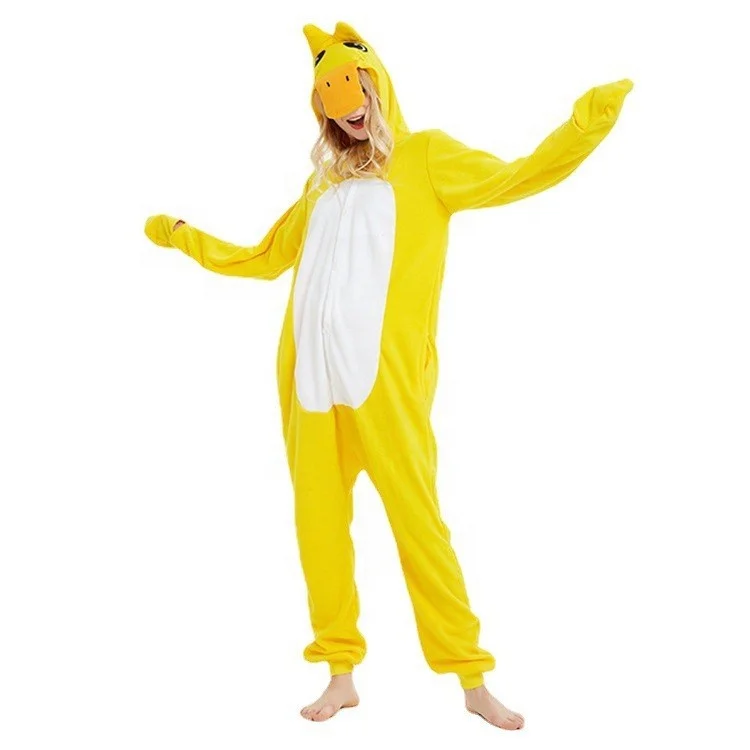 

New Year Promotion Adult Anime Clothing Autumn and Winter Home Sleepwear Psyduck Cartoon Pajamas Adult Onesie Kawaii Clothes