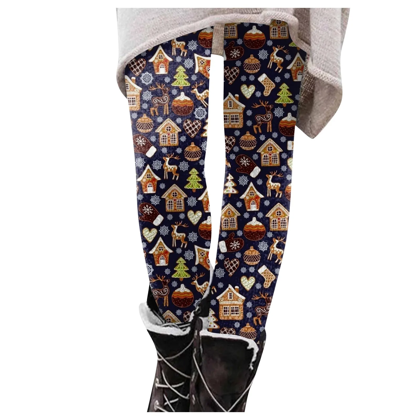

Women Christmas Leggings Tights Leggings Snowflake Print Sport Leggings High Waist Xmas Funny Skinny Leggings 2023