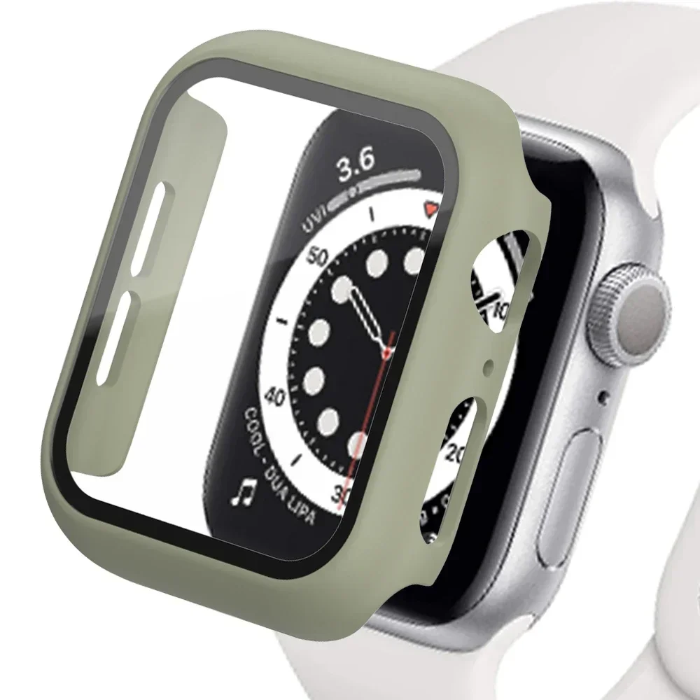 Enhanced Protective Watch Cover with Glass Screen Protector - Premium Bumper Case