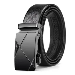 Luxury Men's Fashion Belt - Genuine High-Quality PU Leather with Metal Buckle - 125cm (StyleA)
