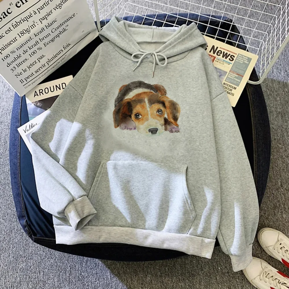 

Beagle hoodies women vintage Winter 90s Fleece pulls women Kawaii Hood