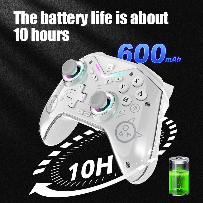 CM-619 switch game controller supports IOS/Android/PC dual motor wireless controller with dazzling light 6