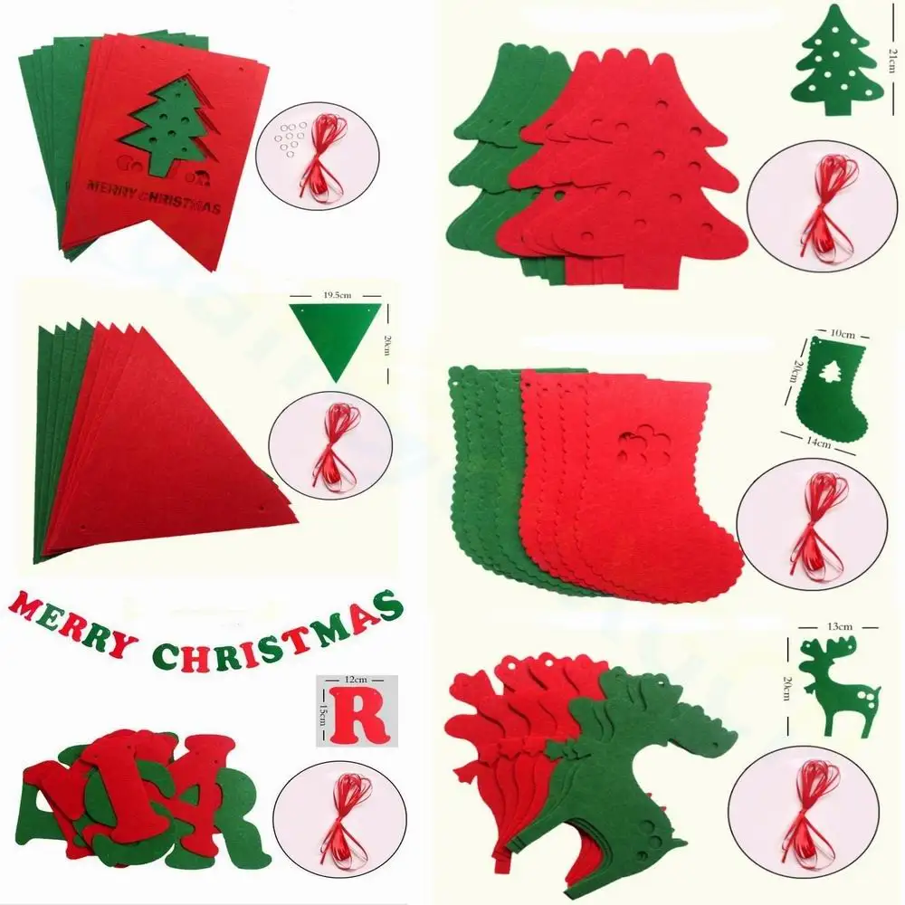 Christmas Banner Ornaments Flags for Home