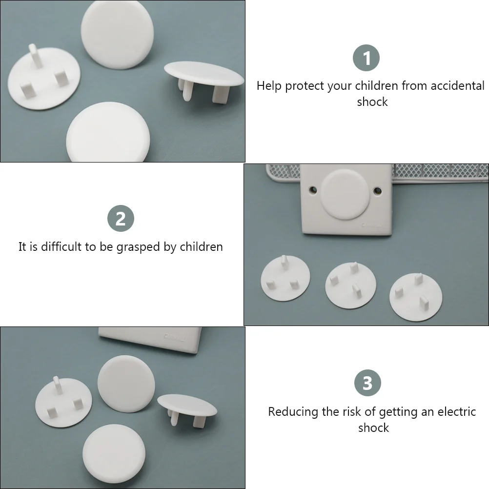 20 PCS Power Case Electrical Protector Kids Socket Covers Safety Plug Outlet Lid