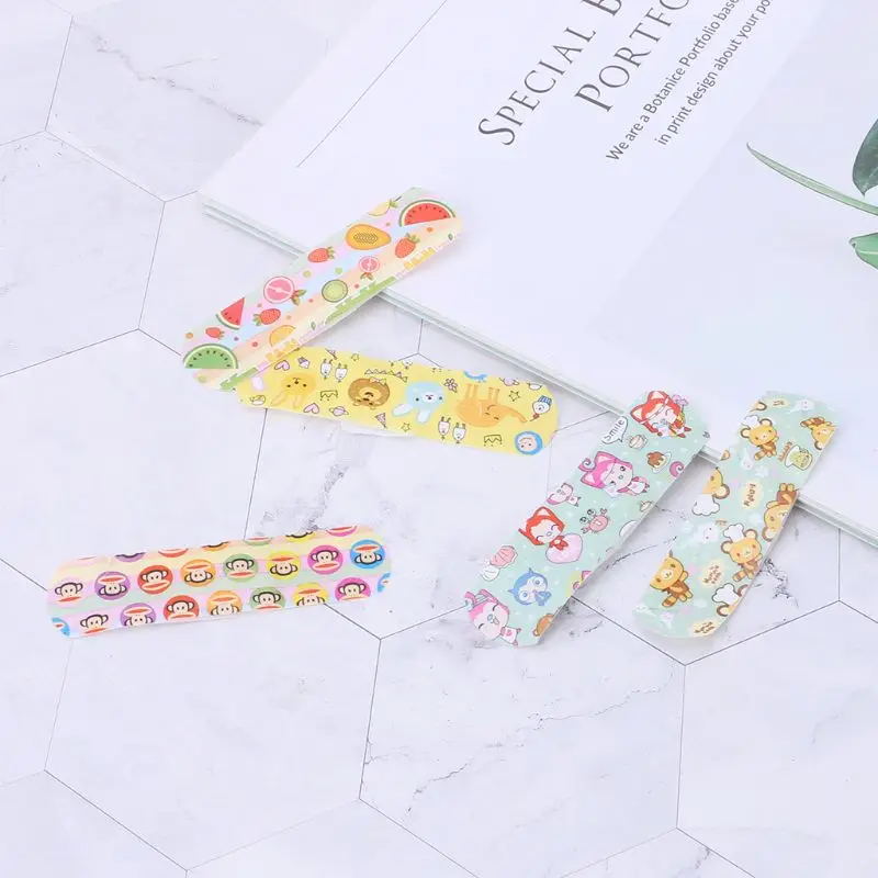 120Pcs/1 Box Cute Cartoon Adhesive Bandages Waterproof Breathable Wound Plasters wound First Aid Kids For Adult Children Kids
