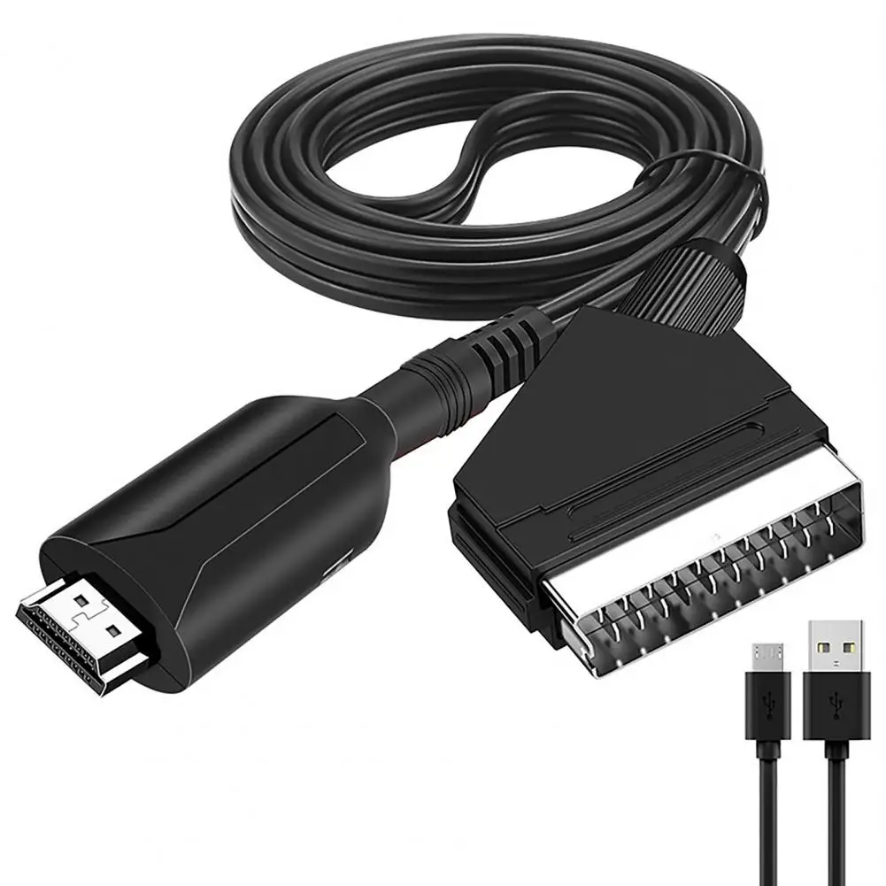 

Video Audio Adapter Mini High Resolution HDMI-compatible to Scart AV Signal Converter with USB Cable for DVD Player