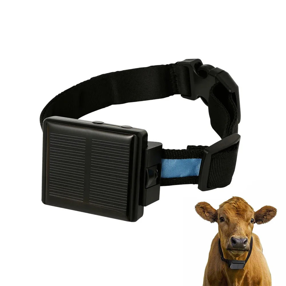 

Stock Farming Location 2G Cattle Sheep Animal Geo Wifi Fence Solar Panel Powered Tracking Collar Tracker GPS For Cows Horse