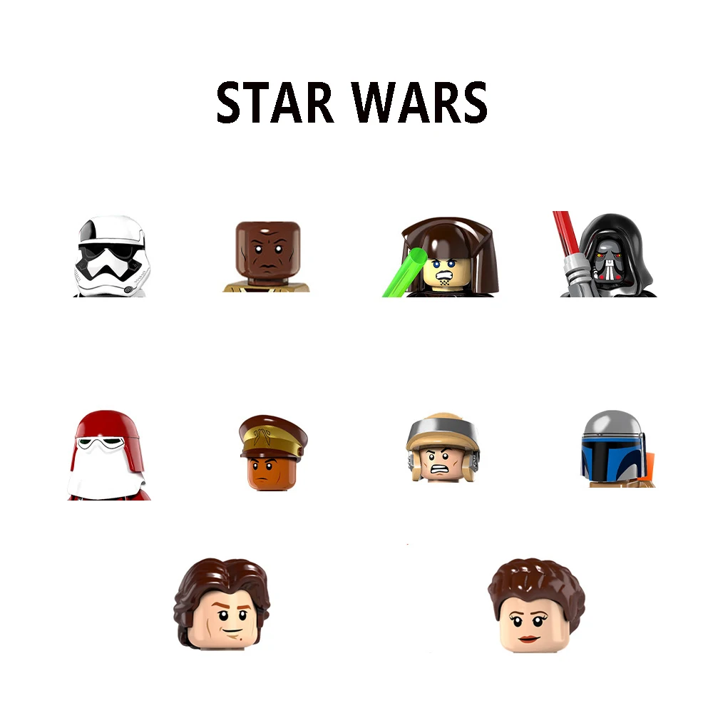 Pg8095 Building Blocks Han Solo Leia Bricks Figure Mace Windu Mini Figurine Rebel Troopers Figure Assembly Giocattolo Per Bambini