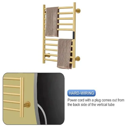 Description Picture 4 of itemBathroom Luxury Wall-Mounted Waterproof Electric Towel Warmer Rail Towel Radiator Heated Towel Rack