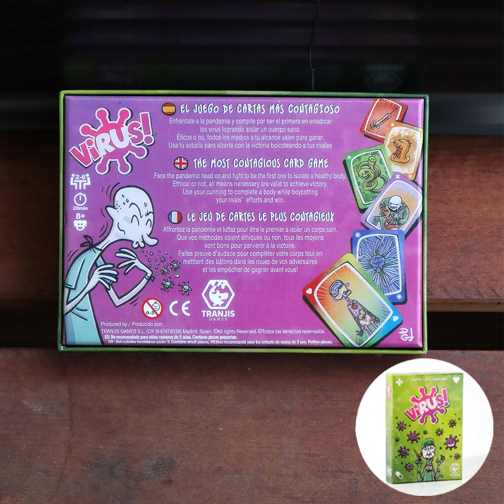 Virus Playing Cards Spanish Version Game Party Family Games
