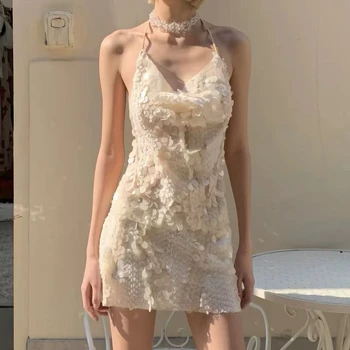 Elowen Sequin Halter Mini Set