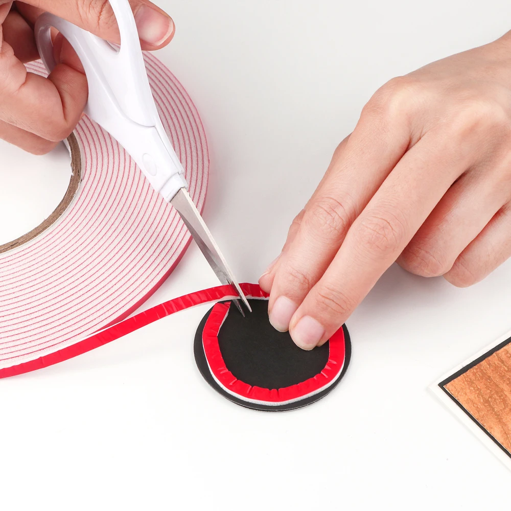 Double Sided Foam Tape 1mm/2mm/3mm Thickness Double Sided Adhesive Foam Roll For Shaker Cards Making Supplies