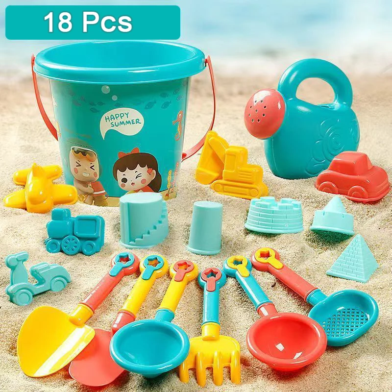 Beach Toys for Kids Sand Set Sand Bucket Beach Shovel Toys for Toddlers Summer Beach Game Children Toys Water Play Tools 2