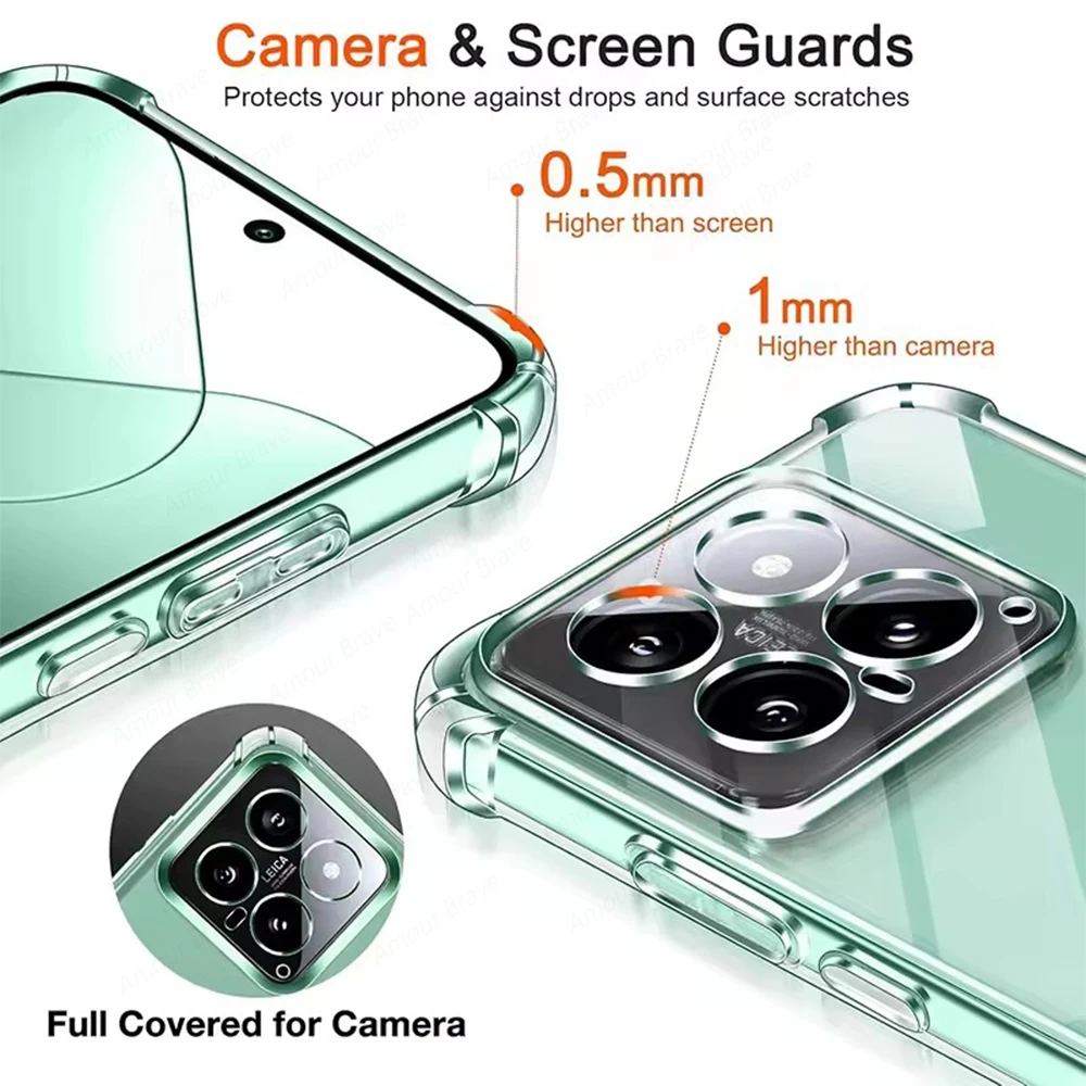 Shockproof Clear Crystal TPU Phone Case