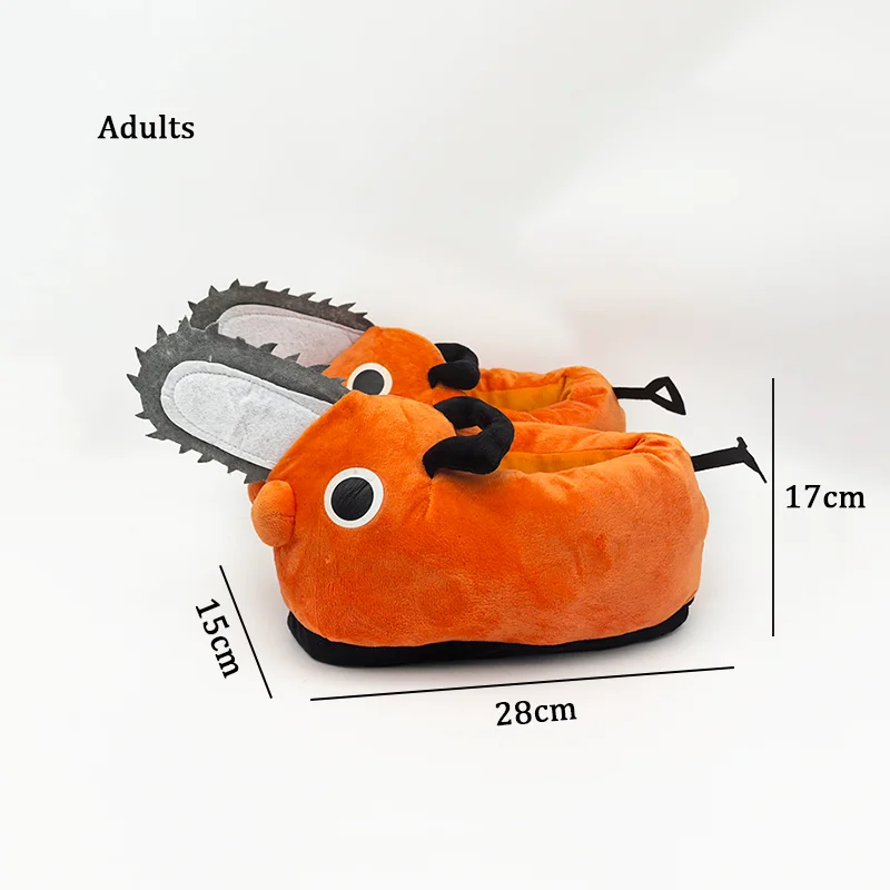 Neue Mode Anime Nette Plüsch Schuhe Orange Hund Indoor Haus Gefüllte Hausschuhe Halloween Frauen Männer Baumwolle Schuhe Winter Weiche Schuhe – Detail 2