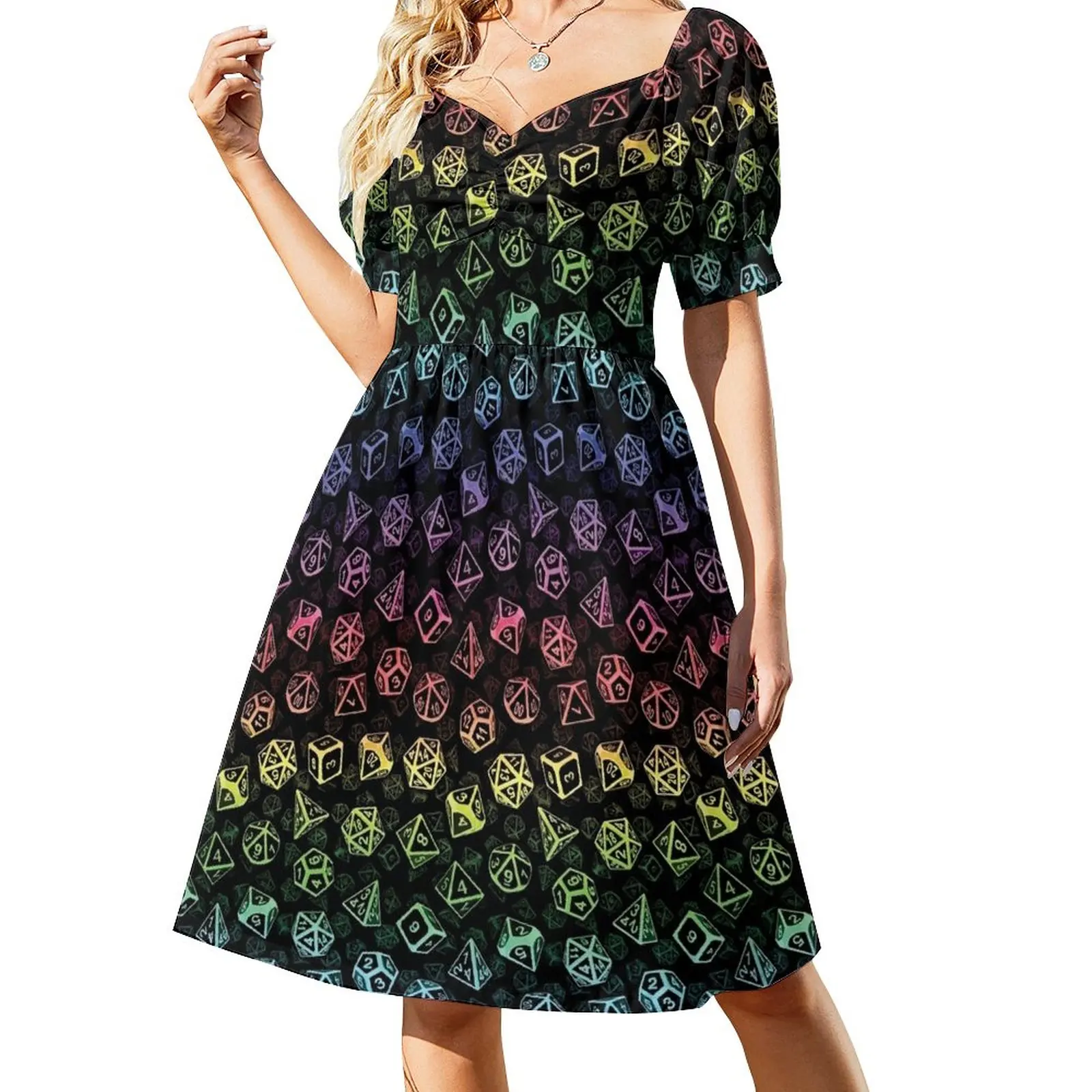 

D20 Dice Set Pattern (Rainbow) Dress Aesthetic clothing summer clothes for women women's evening dresses 2023