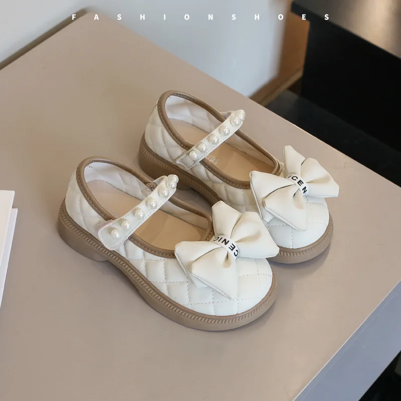 

Fashion Kids Mary Jane Shoes Autumn Non-slip Breathable Children Princess Shoes Bowknot Thick Soled Causal Girl Leather Shoes